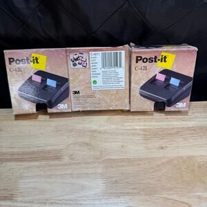 3M Post-it Designer Tape Flag Desk Holder Dispenser C-4211 Vintage Rare